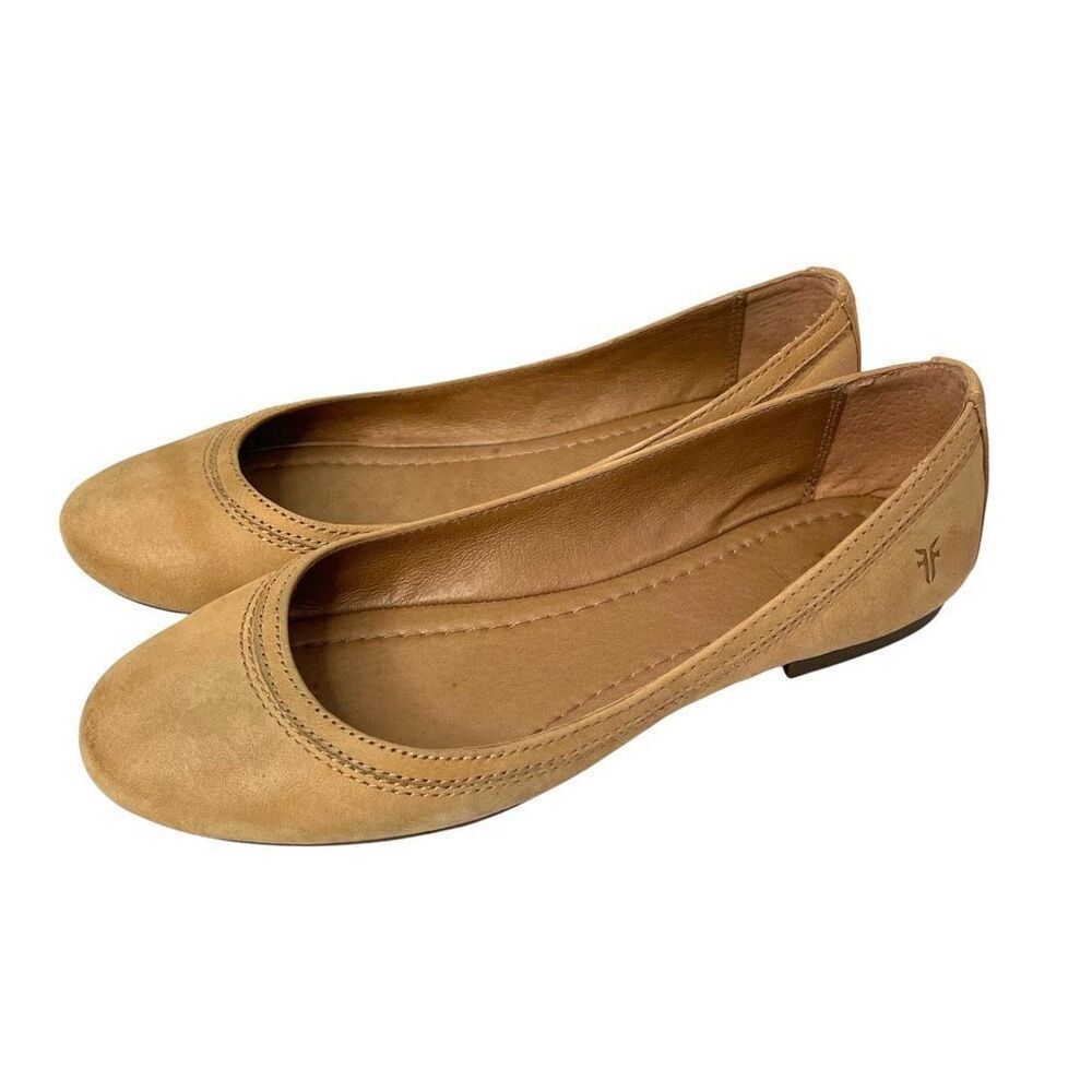 NEW‎ FRYE Carson leather ballet flats Size 7 tan